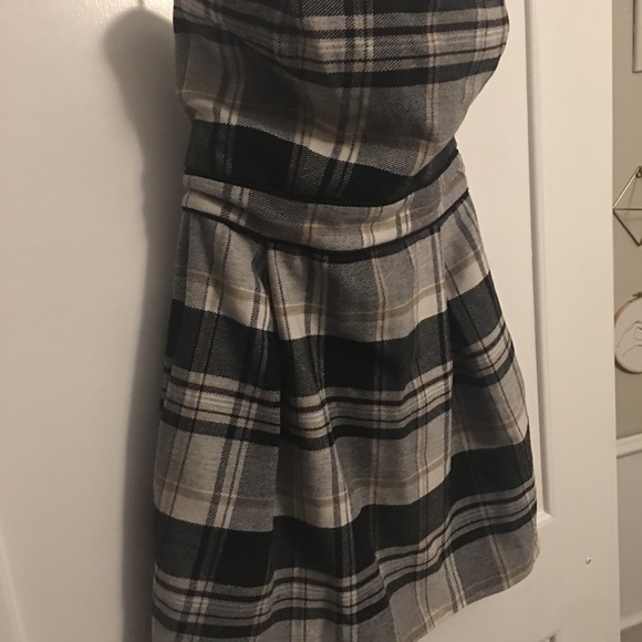 French Connection strapless plaid dress - Picture 3 of 5